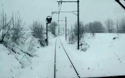 Neige et conduite d’un train entre Chambéry et Bourg-Saint-Maurice