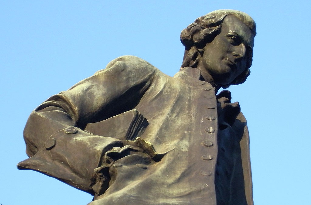 Statue Jean-Jacques Rousseau du Clos Savoiroux