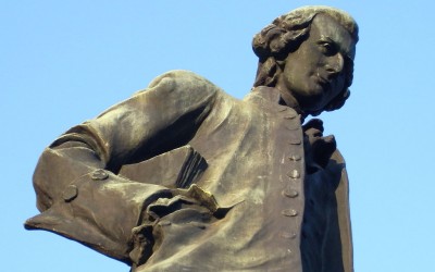 Statue Jean-Jacques Rousseau du Clos Savoiroux